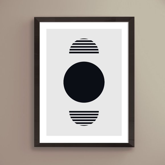 Modern Minimalist Abstract Geometric Wall Art Print Home Decor [No Frame] - Picture 1 of 7